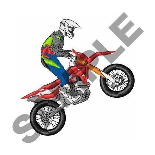 Embroidery Design Motocross 3 Sizes Enduro Machine 