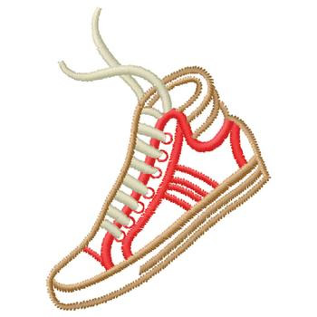 Tennis Shoe Embroidery Design | AnnTheGran