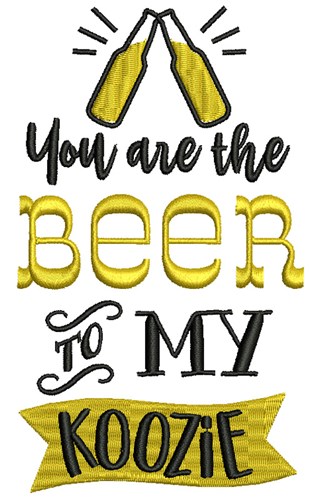 Beer Holder Koozie Embroidery Design