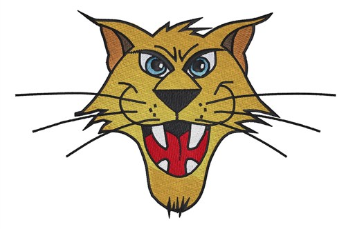 Cartoon Wildcat Embroidery Design | AnnTheGran