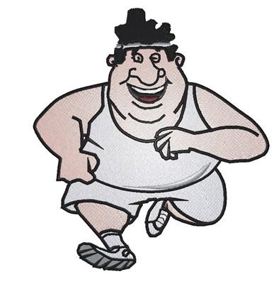 fat person running