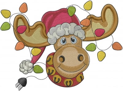 christmas moose coloring pages