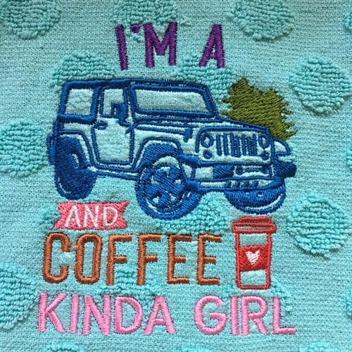 Jeep Girl With Grill Machine Embroidery Design
