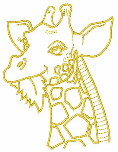 giraffe head outline