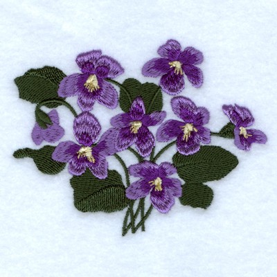 Violets Embroidery Design | AnnTheGran