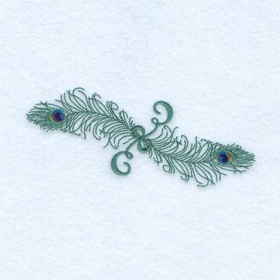 Peacock Feather Machine Embroidery Design