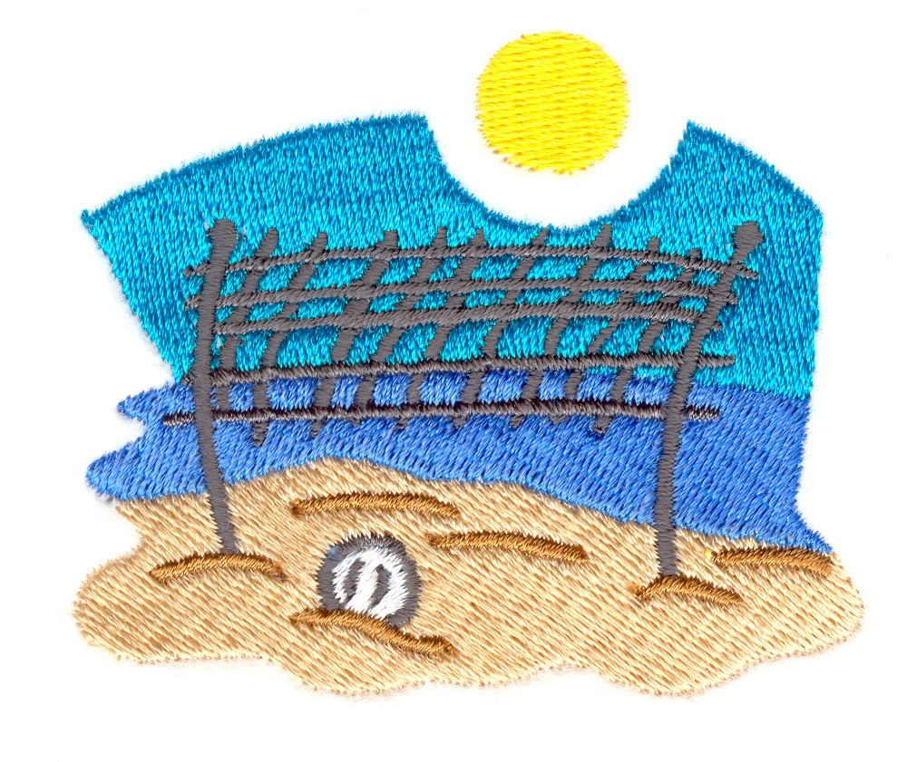 Beach Volleyball Embroidery Design | AnnTheGran.com Beach Volleyball Embroidery Design | AnnTheGran.com