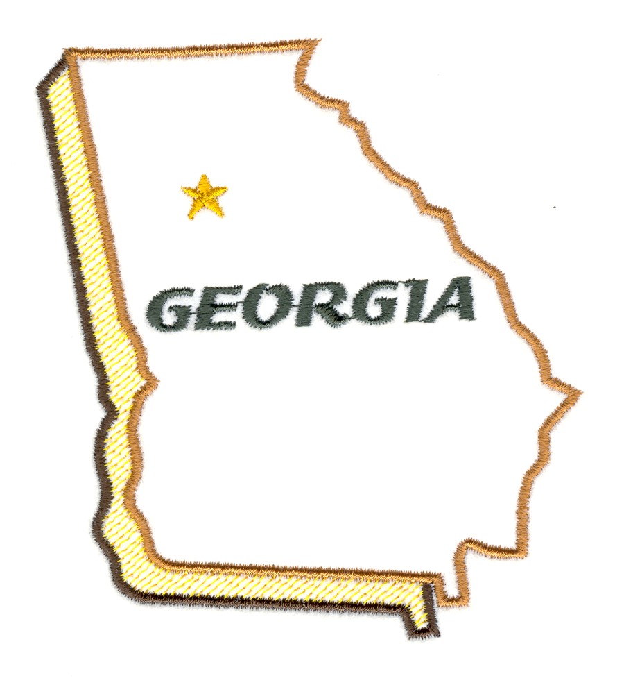 Georgia State Outline Embroidery Design | AnnTheGran.com Georgia State Outline Embroidery Design | AnnTheGran.com
