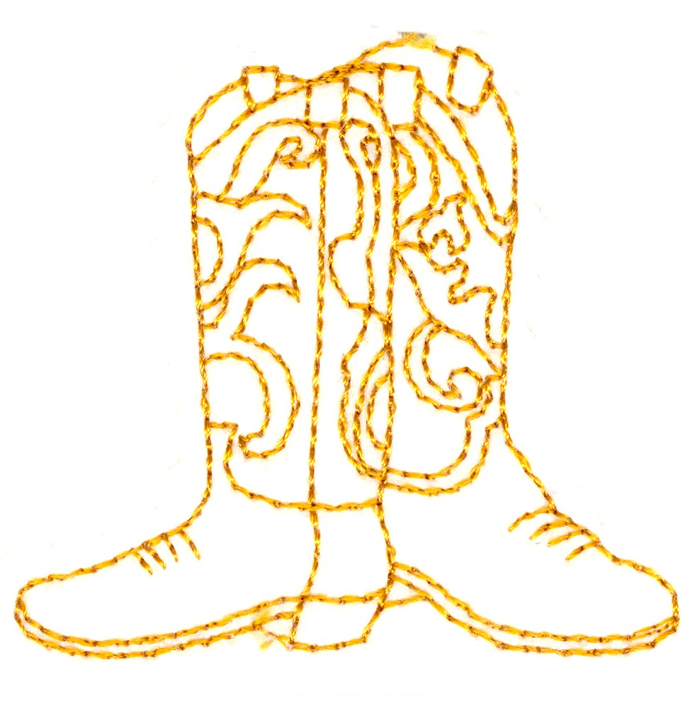 Cowboy Boots Embroidery Design | AnnTheGran.com Cowboy Boots Embroidery Design | AnnTheGran.com