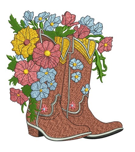 Boots Embroidery Design Chelsea Cowboy Boots ITH Embroidery Patterns