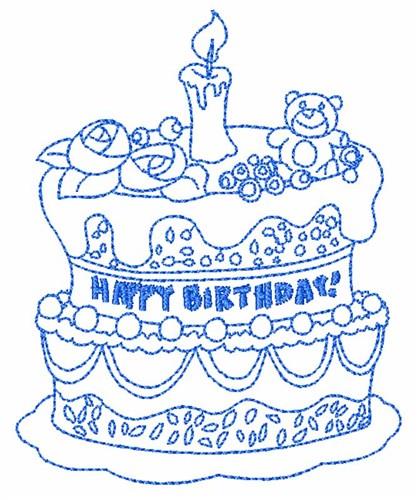 Cartoon Outline Vector Illustration Birthday Cake Stock Illustration  43411261 | Shutterstock