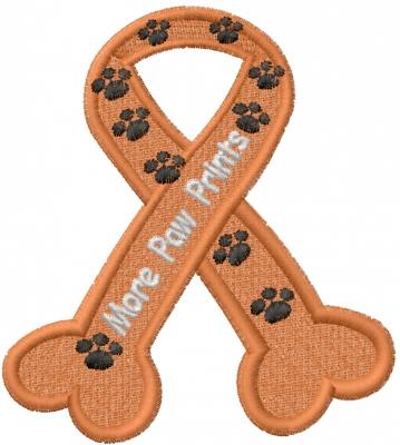 Brown Ribbon Embroidery Design