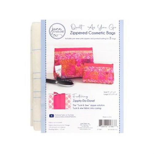 June Tailor Quilt As You Go Zippity-Do-Done Cosmetic Bags - Red